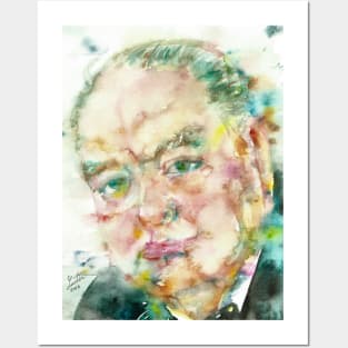 WINSTON CHURCHILL - watercolor portrait .4 Posters and Art